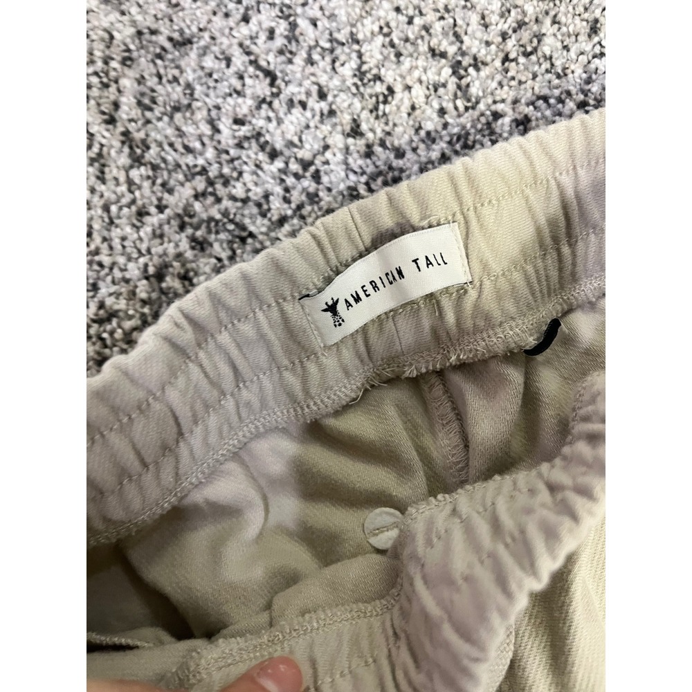 American Tall‎ Womens XS Tall Beige Straight Leg Drawstring Pants NEW - Picture 4 of 12